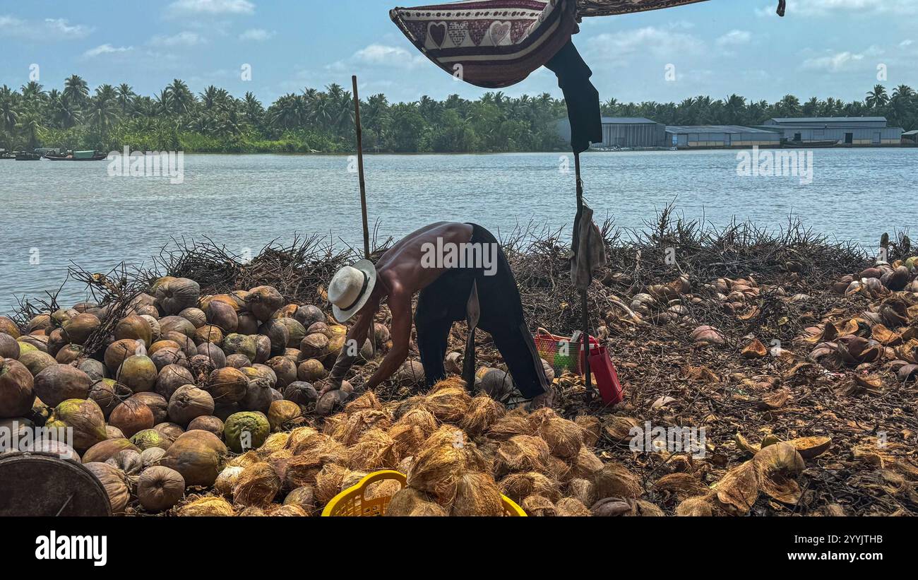 Ben Tre - the coconut kingdom at the Mekong Delta - Smartphone Captured Stock Image