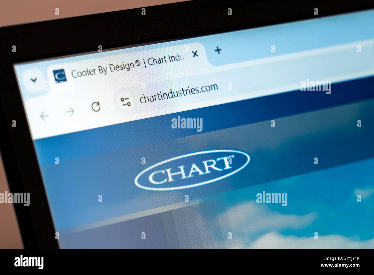 New York, USA - December 21, 2024: Chart Industries website homepage ...