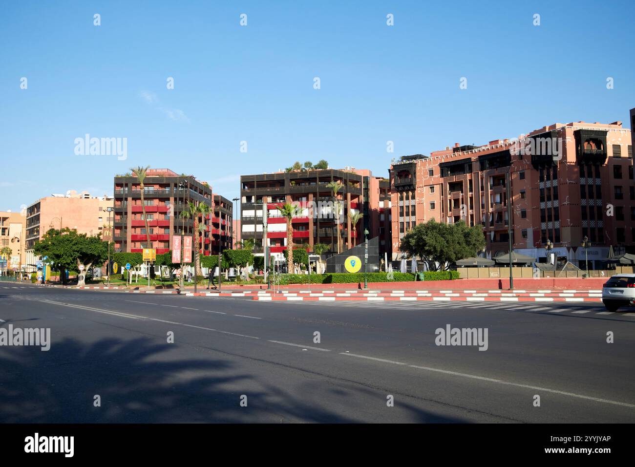 plaza gueliz in the modern area of marrakesh, morocco Stock Photo