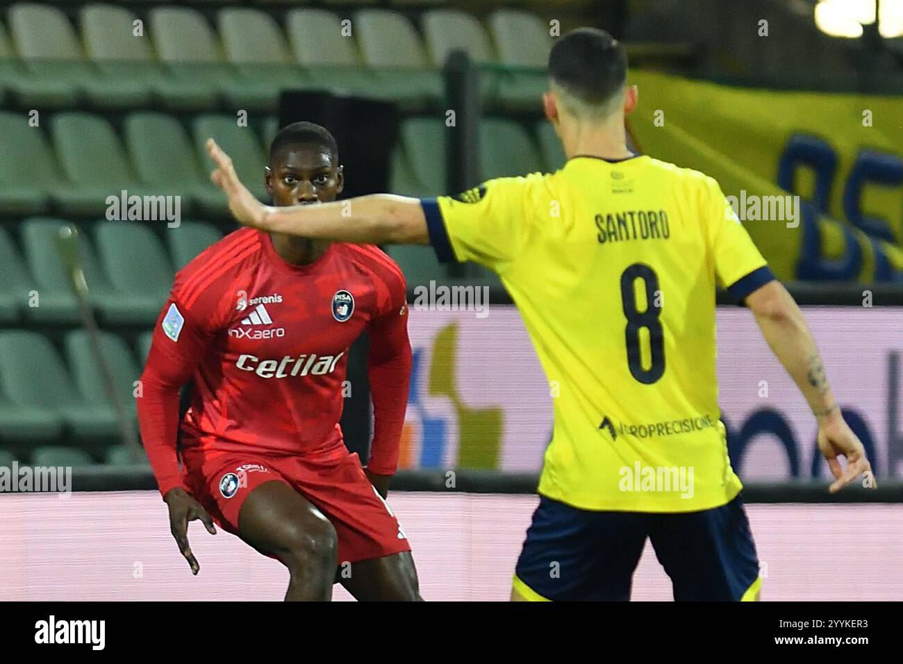 Idrissa Toure' (Pisa) thwarted by Simone Santoro (Modena) during Modena ...