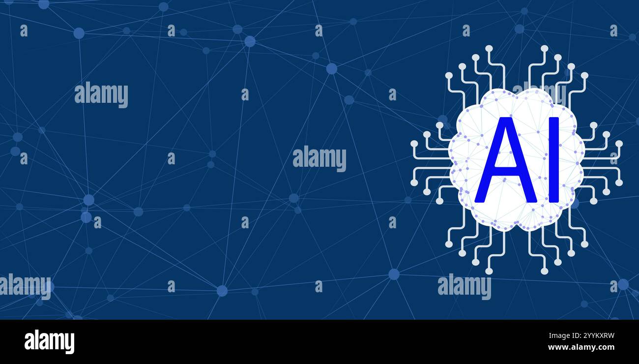 Background about artificial intelligence, with space for text Stock Vector