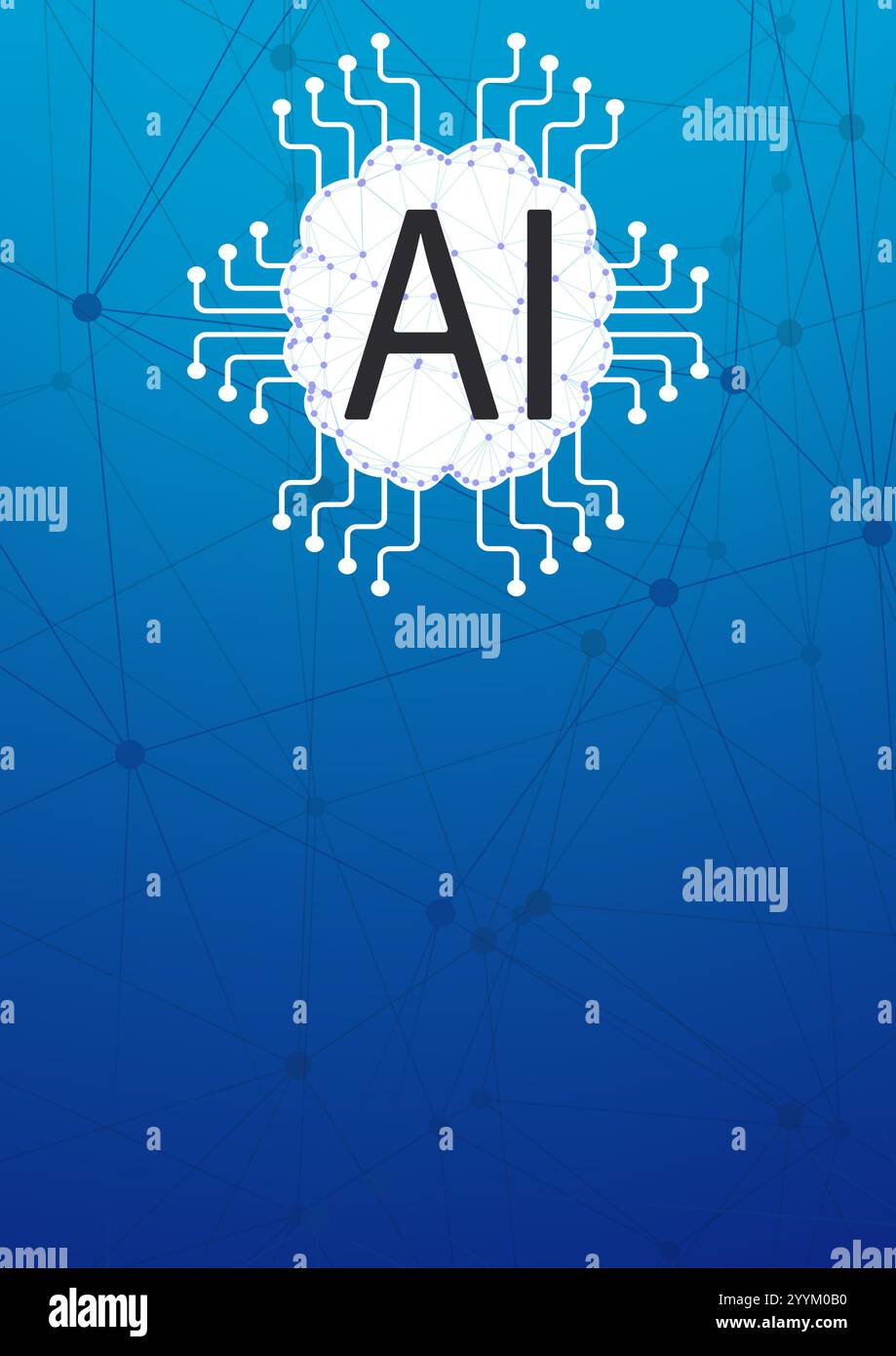 Background about artificial intelligence, with space for text Stock Vector