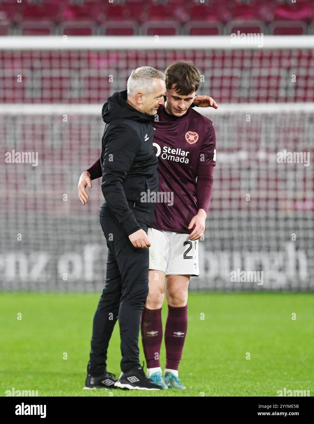 Tynecastle Park,Edinburgh.Scotland UK.22nd Dec 24 William Hill Scottish 