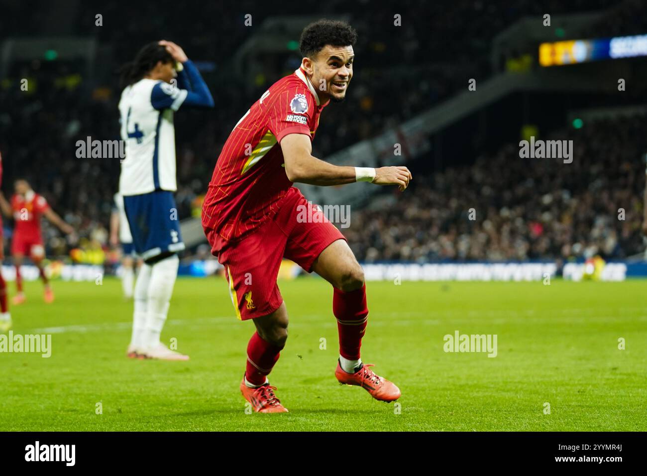 london-uk-22nd-dec-2024-luis-d-az-of-liverpool-celebrating-his-goal