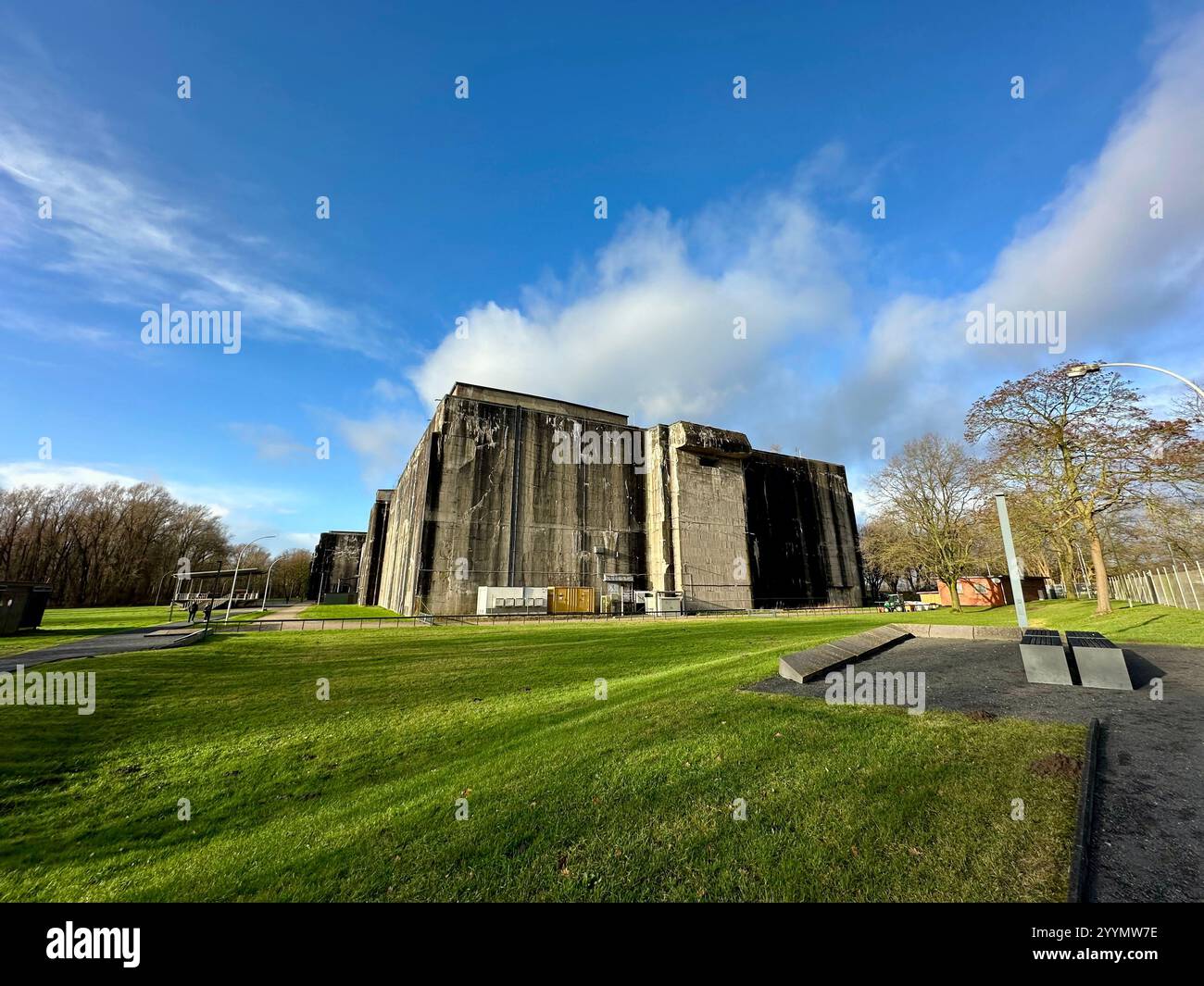 Museum and memorial of the former construction site for the Nazi Valentin submarine factory at the Bremen suburb of Rekum - Smartphone Captured Stock Image