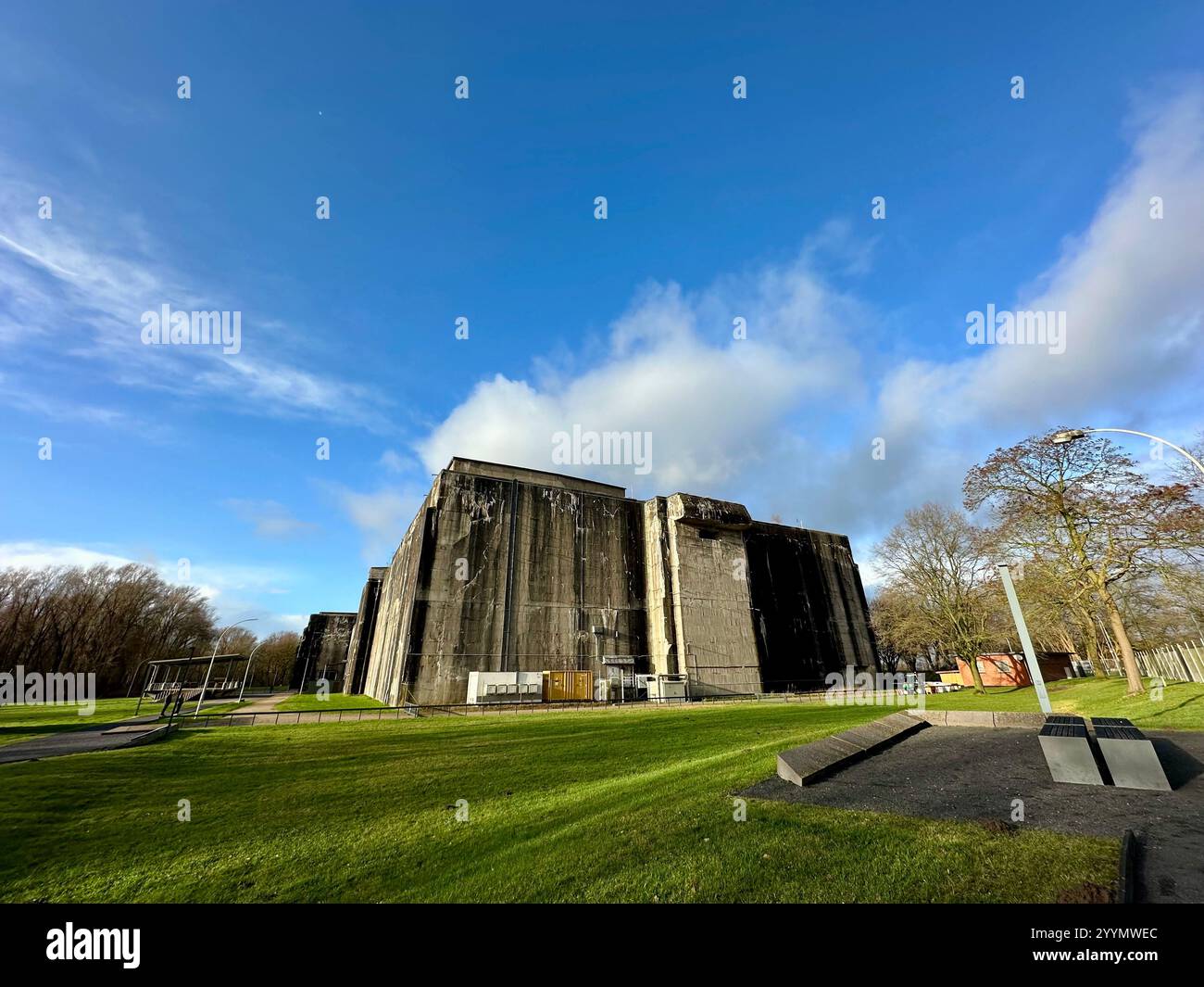 Museum and memorial of the former construction site for the Nazi Valentin submarine factory at the Bremen suburb of Rekum - Smartphone Captured Stock Image