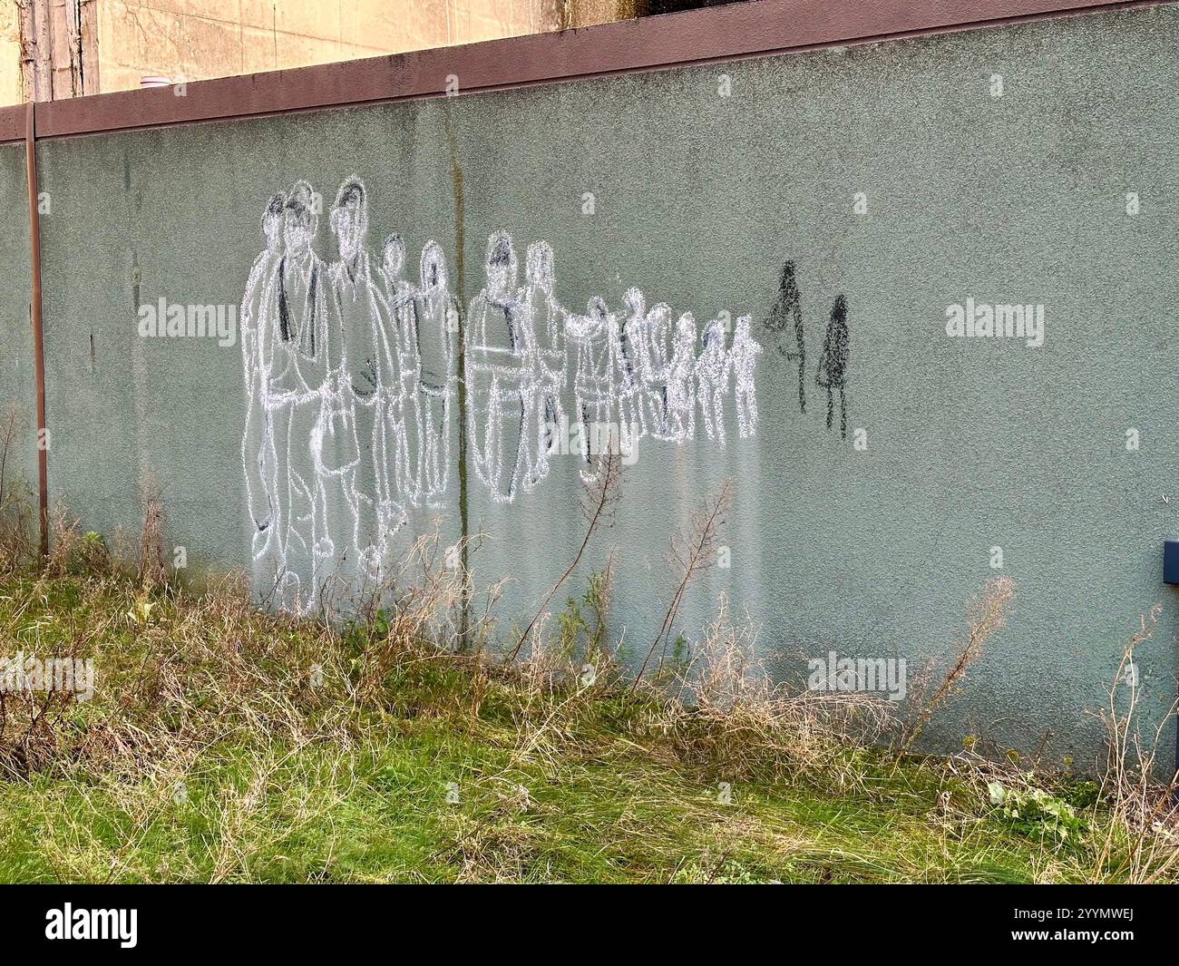 Museum and memorial of the former construction site for the Nazi Valentin submarine factory at the Bremen suburb of Rekum - Smartphone Captured Stock Image