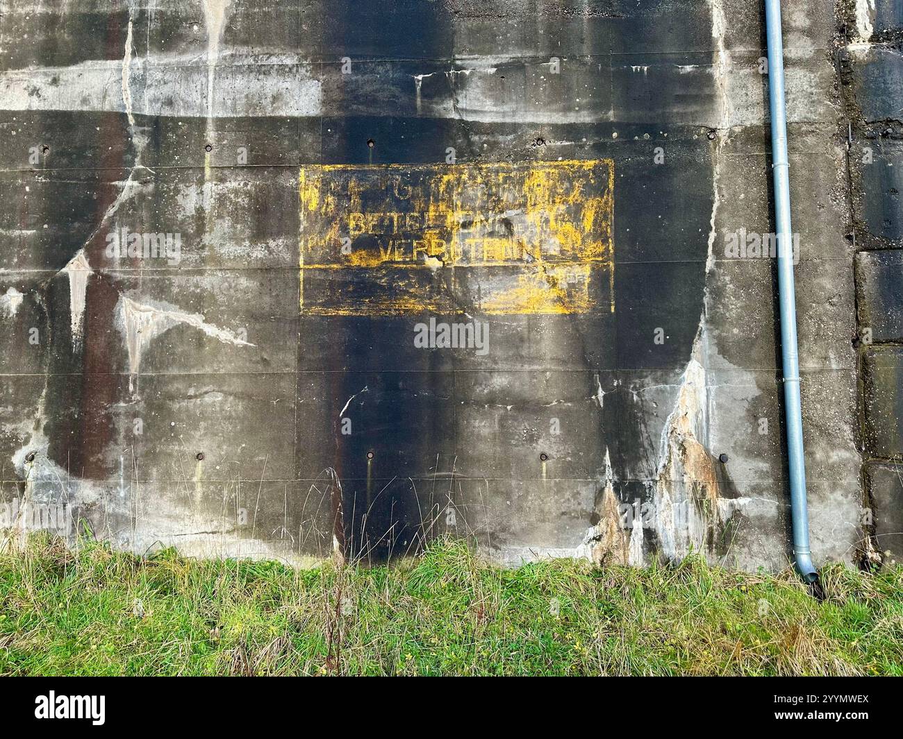 Museum and memorial of the former construction site for the Nazi Valentin submarine factory at the Bremen suburb of Rekum - Smartphone Captured Stock Image