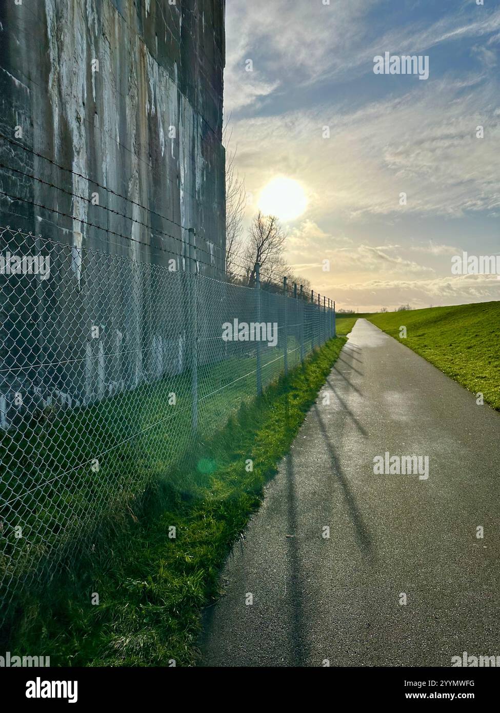 Museum and memorial of the former construction site for the Nazi Valentin submarine factory at the Bremen suburb of Rekum - Smartphone Captured Stock Image