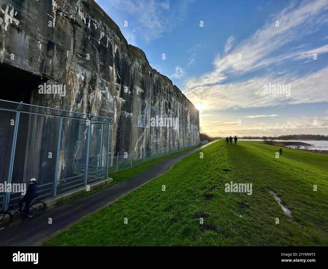 Museum and memorial of the former construction site for the Nazi Valentin submarine factory at the Bremen suburb of Rekum - Smartphone Captured Stock Image
