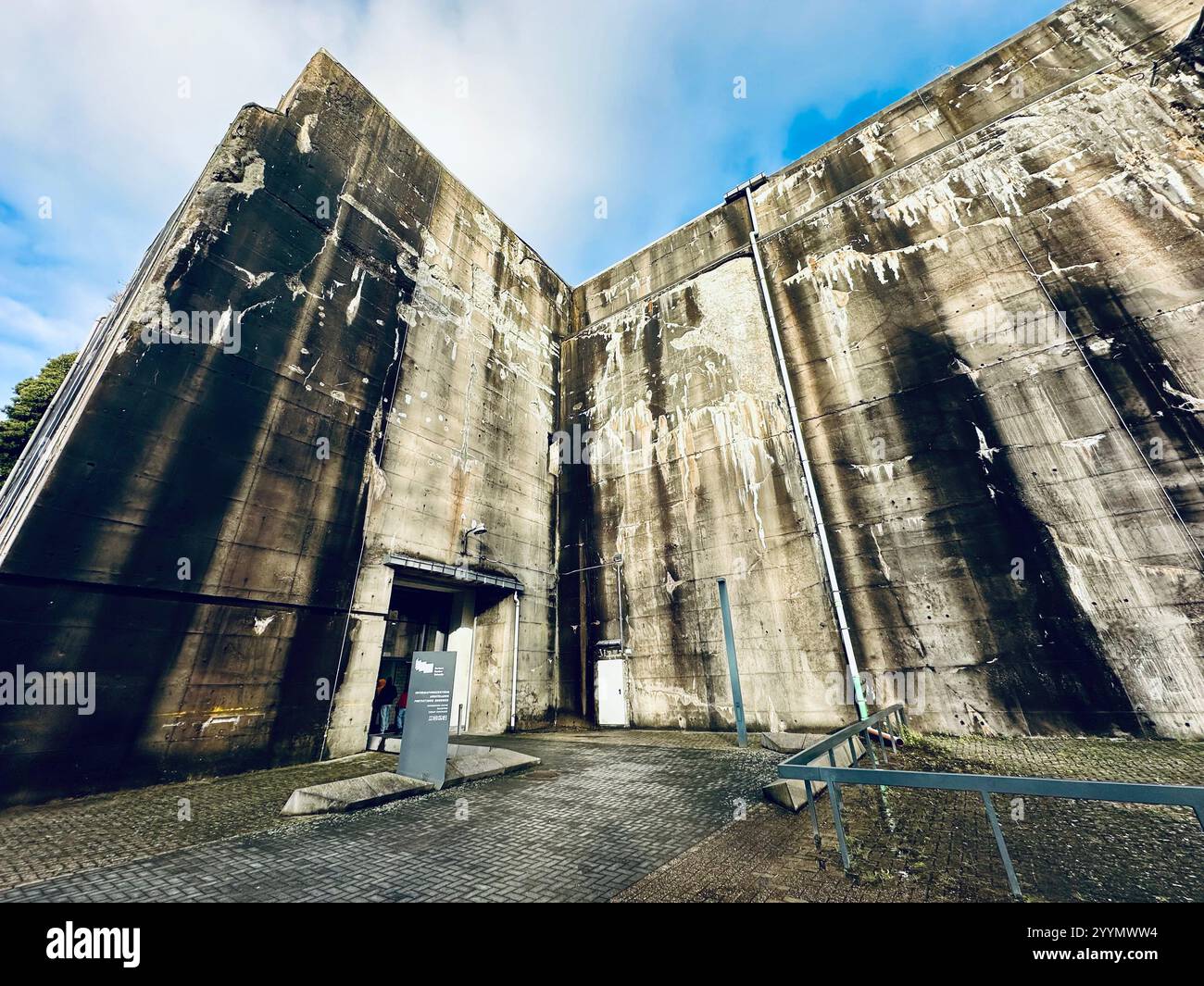 Museum and memorial of the former construction site for the Nazi Valentin submarine factory at the Bremen suburb of Rekum - Smartphone Captured Stock Image
