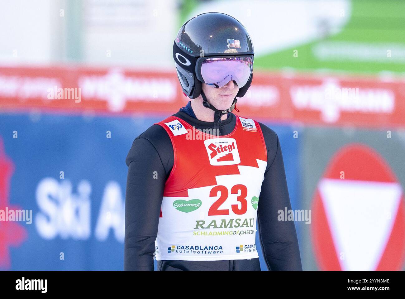 Ramsau. Am. Dachstein, Austria. 22nd Dec, 2024. RAMSAU. AM. DACHSTEIN, AUSTRIA - DECEMBER 21: Stephen Schumann of United States of America during FIS World Cup Nordic Combined Ramsau Men's - Individual Gundersen HS96/10km Ramsau am Dachstein on December 21, 2024 in Ramsau. am. Dachstein, .241221 SEPA 12 103 - 20241222 PD8000 Credit: APA-PictureDesk/Alamy Live News Stock Photo