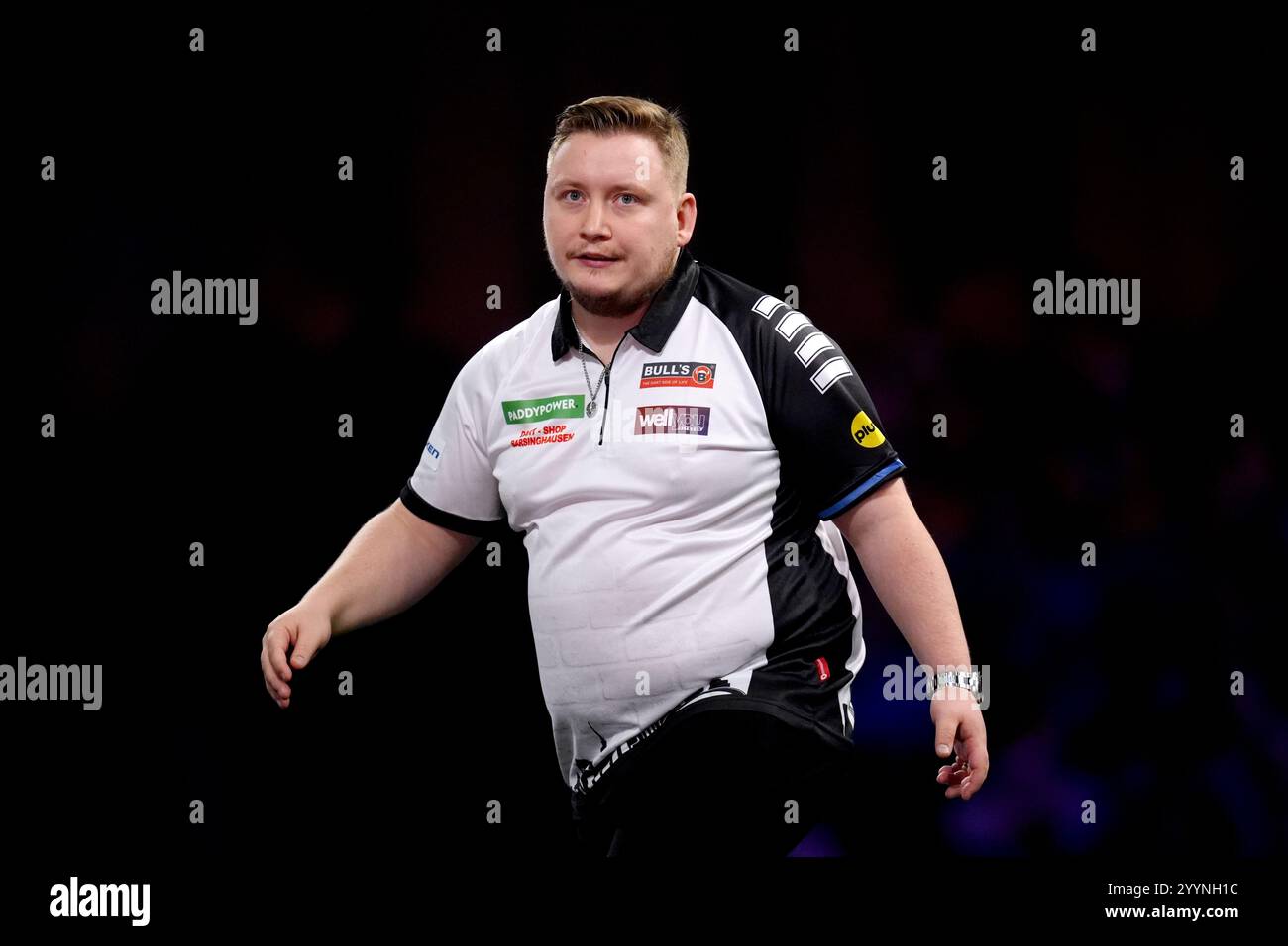 Martin Schindler during his match against Callan Rydz on day eight of ...