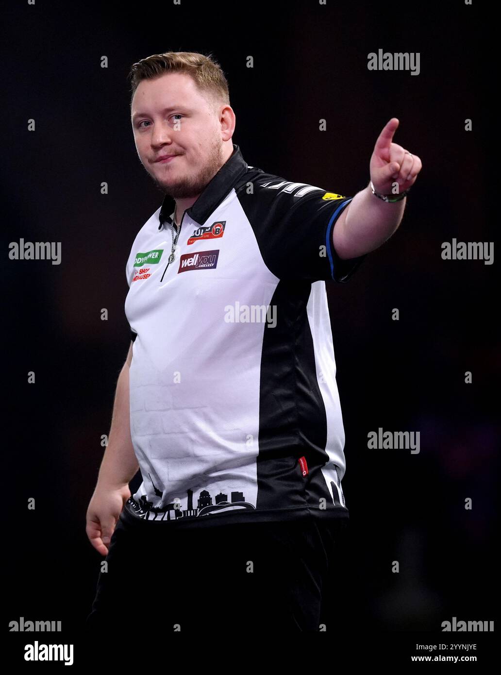 Martin Schindler during his match against Callan Rydz on day eight of ...