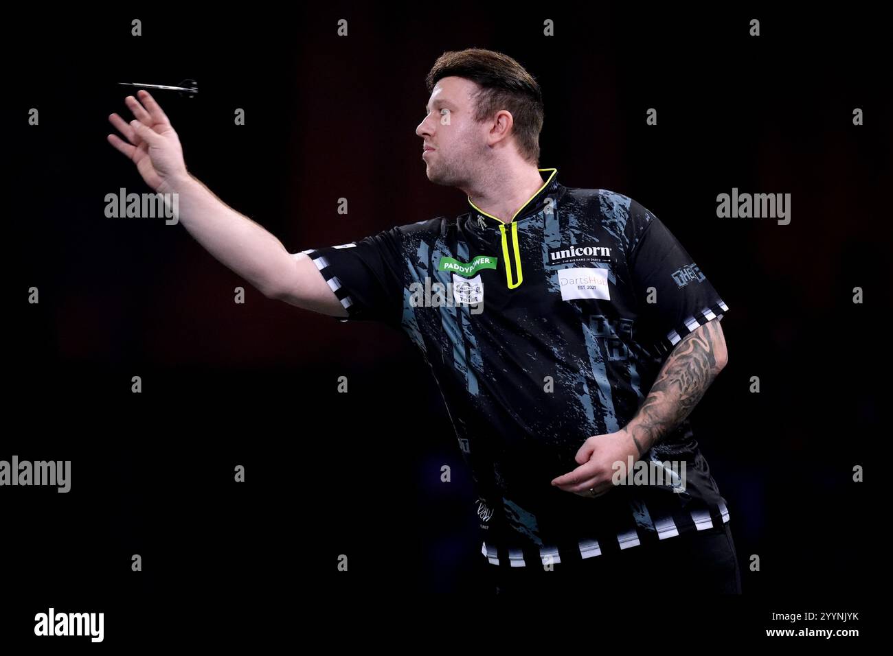 Callan Rydz during his match against Martin Schindler on day eight of ...