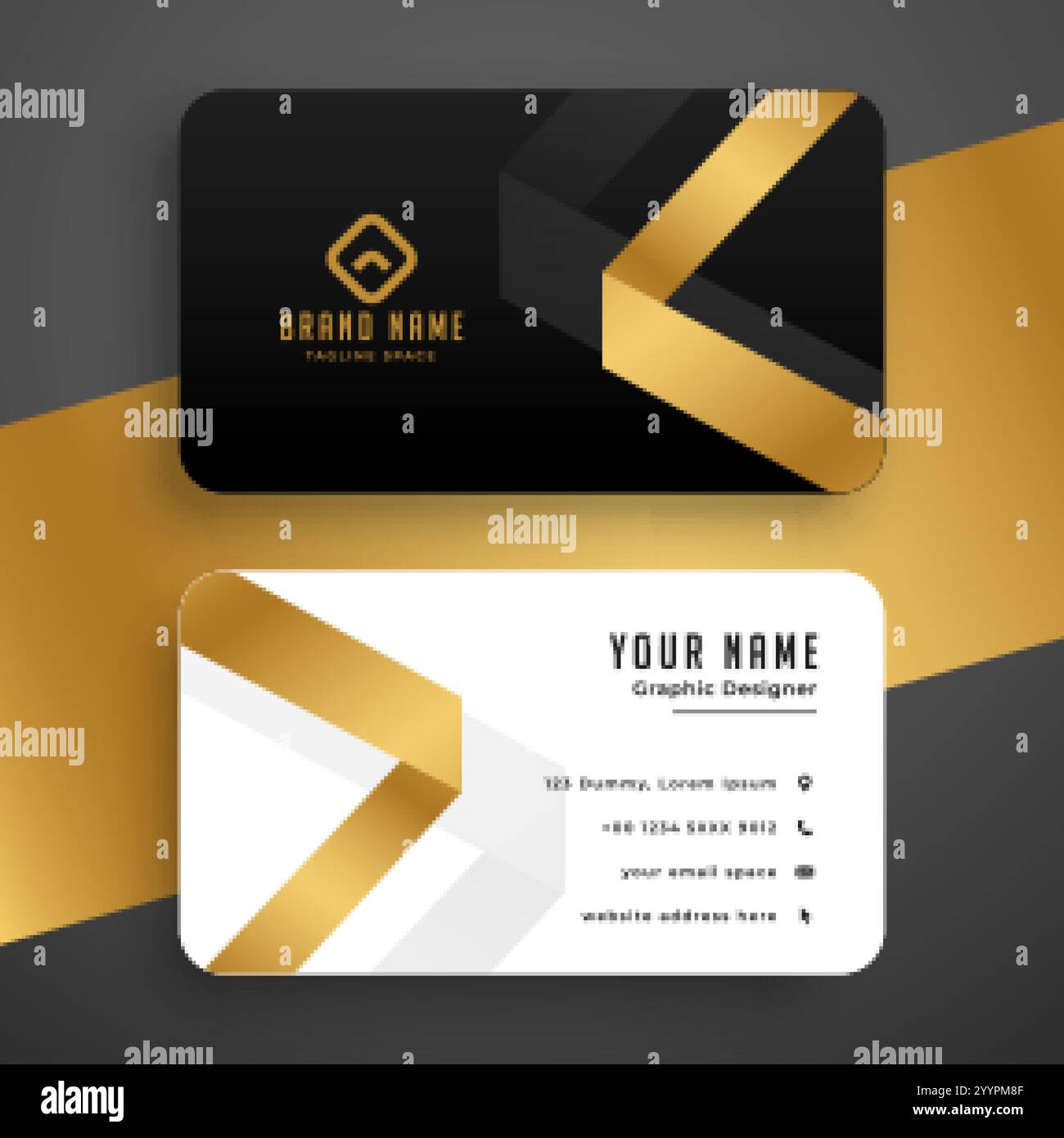 clean premium golden business card design Stock Vector Image & Art - Alamy