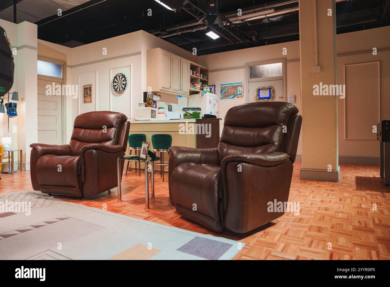 Replica of Friends TV Show Living Room Set in London Stock Photo