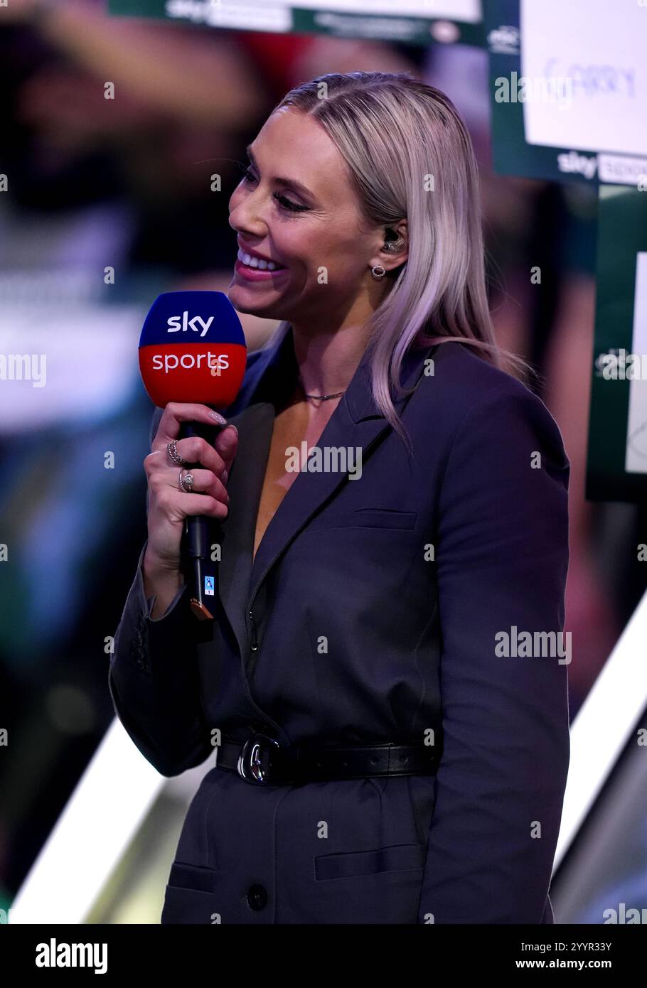 Sky Sports presenter Emma Paton on day eight of the Paddy Power World Darts Championship at