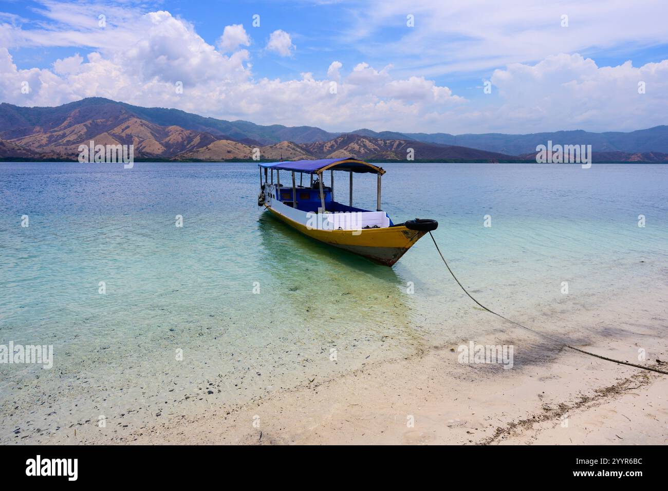 Traditional Wooden Fishing Boat Moored at a Beach in 17 Islands ...