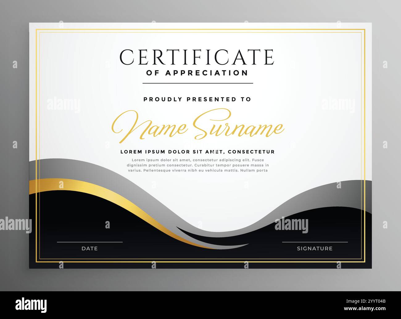 stylish golden multipurpose certificate template design Stock Vector ...