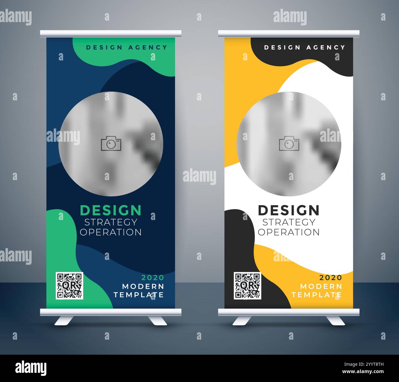 creative roll up business banner design template Stock Vector Image ...