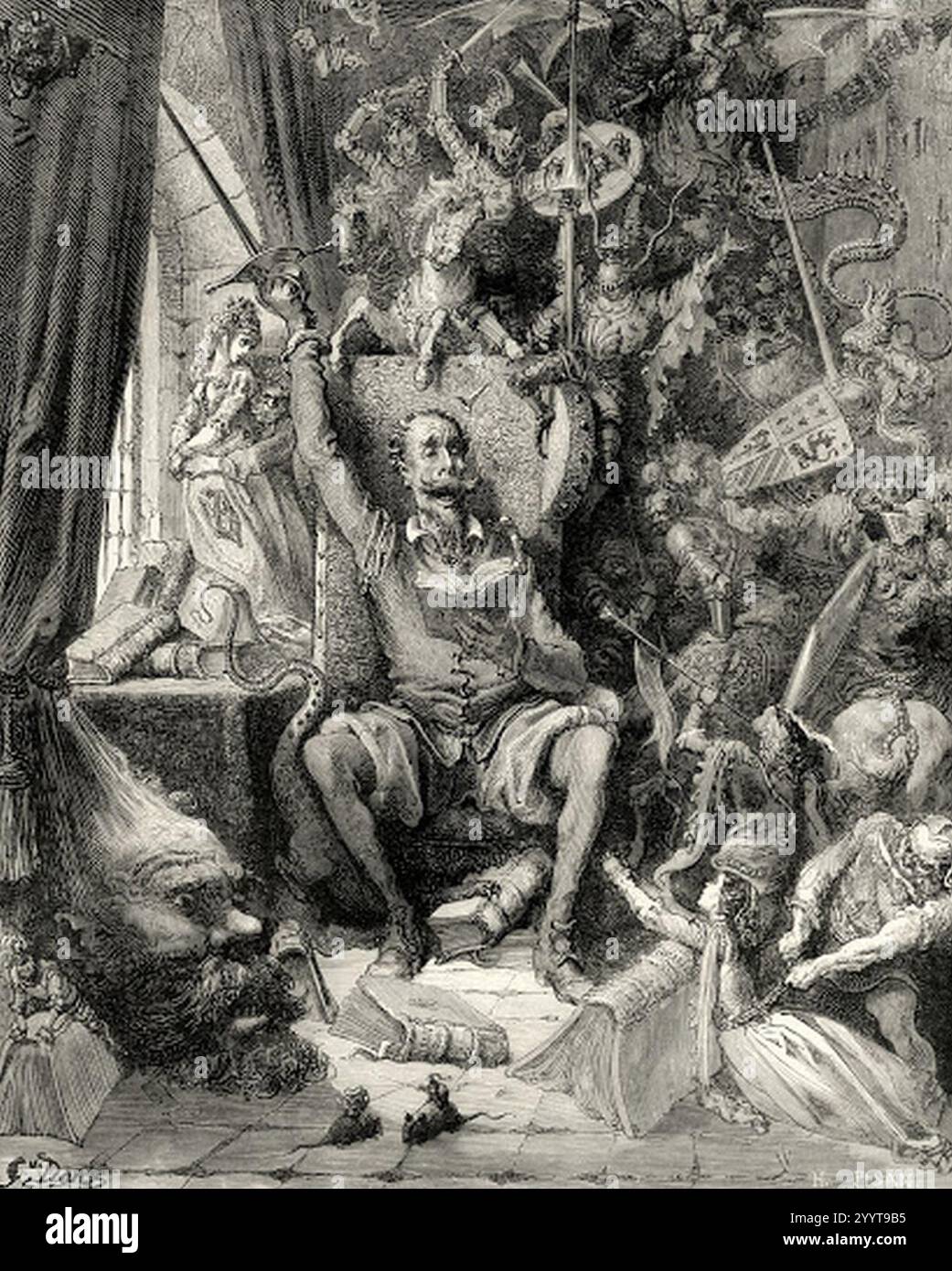 Don Quixote, by Gustave Doré Stock Photo - Alamy