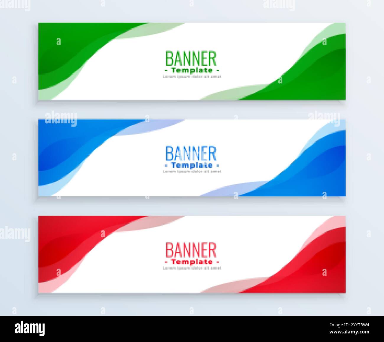 modern display banners set in three colors Stock Vector Image & Art - Alamy