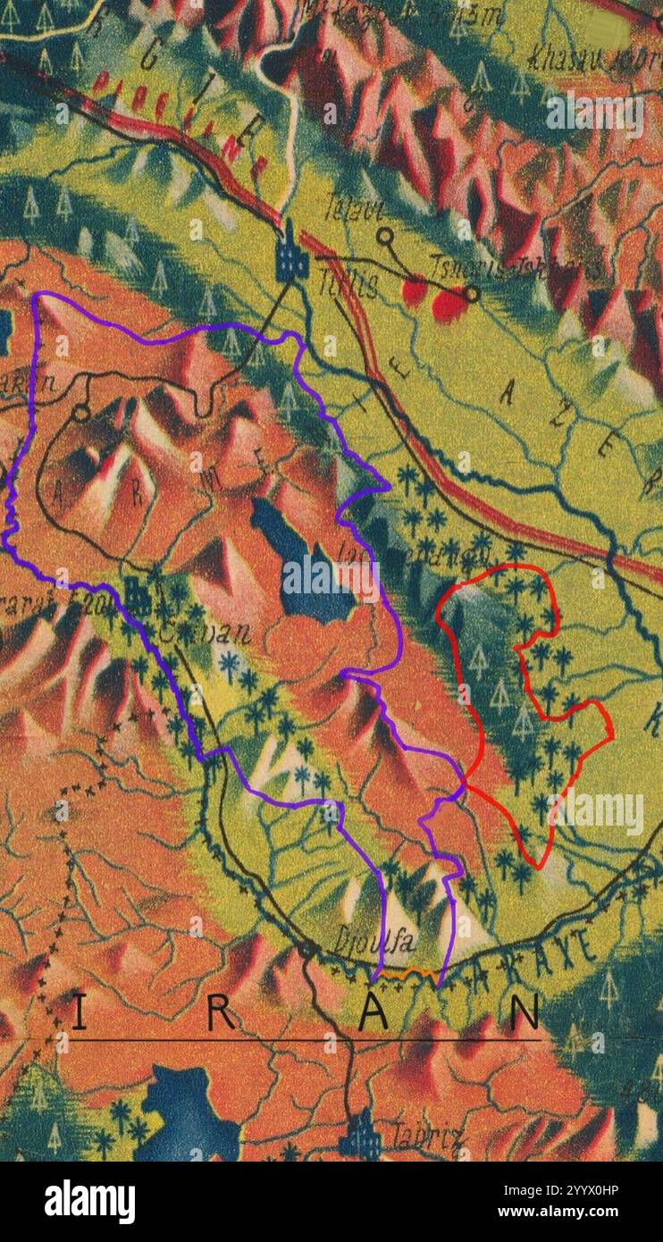 Eastern (Caucasian) Armenia Vegetation Land Cover. Stock Photo