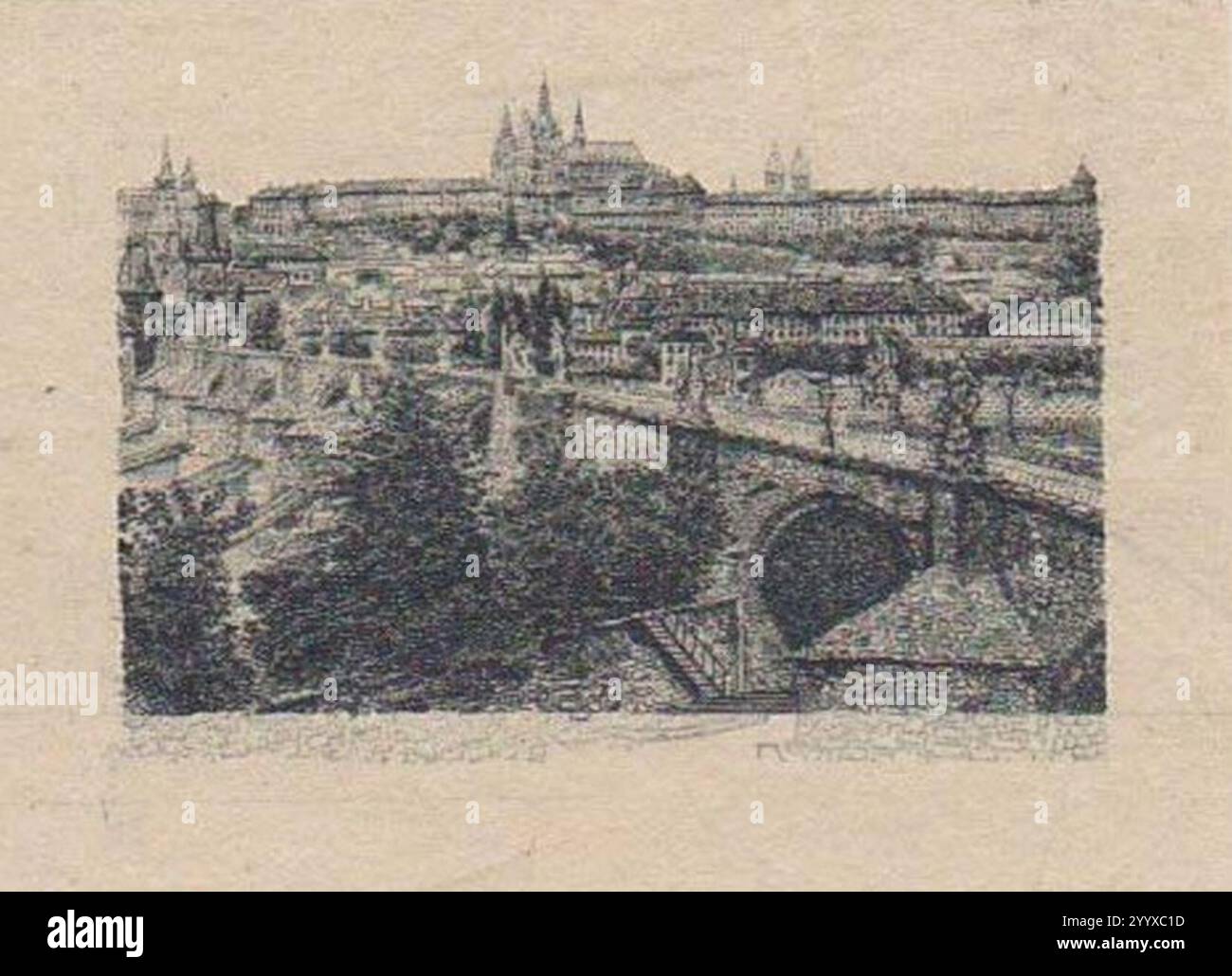 Eduard Karel, Praha, rytina (1925-26 Stock Photo - Alamy