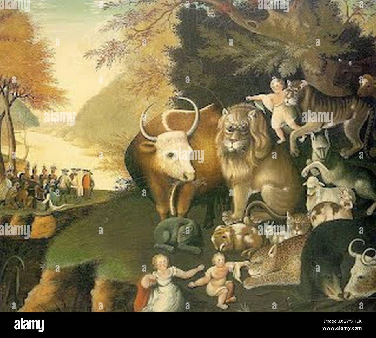 Edward Hicks' 'Peaceable Kingdom' (1840-45) depicts a harmonious