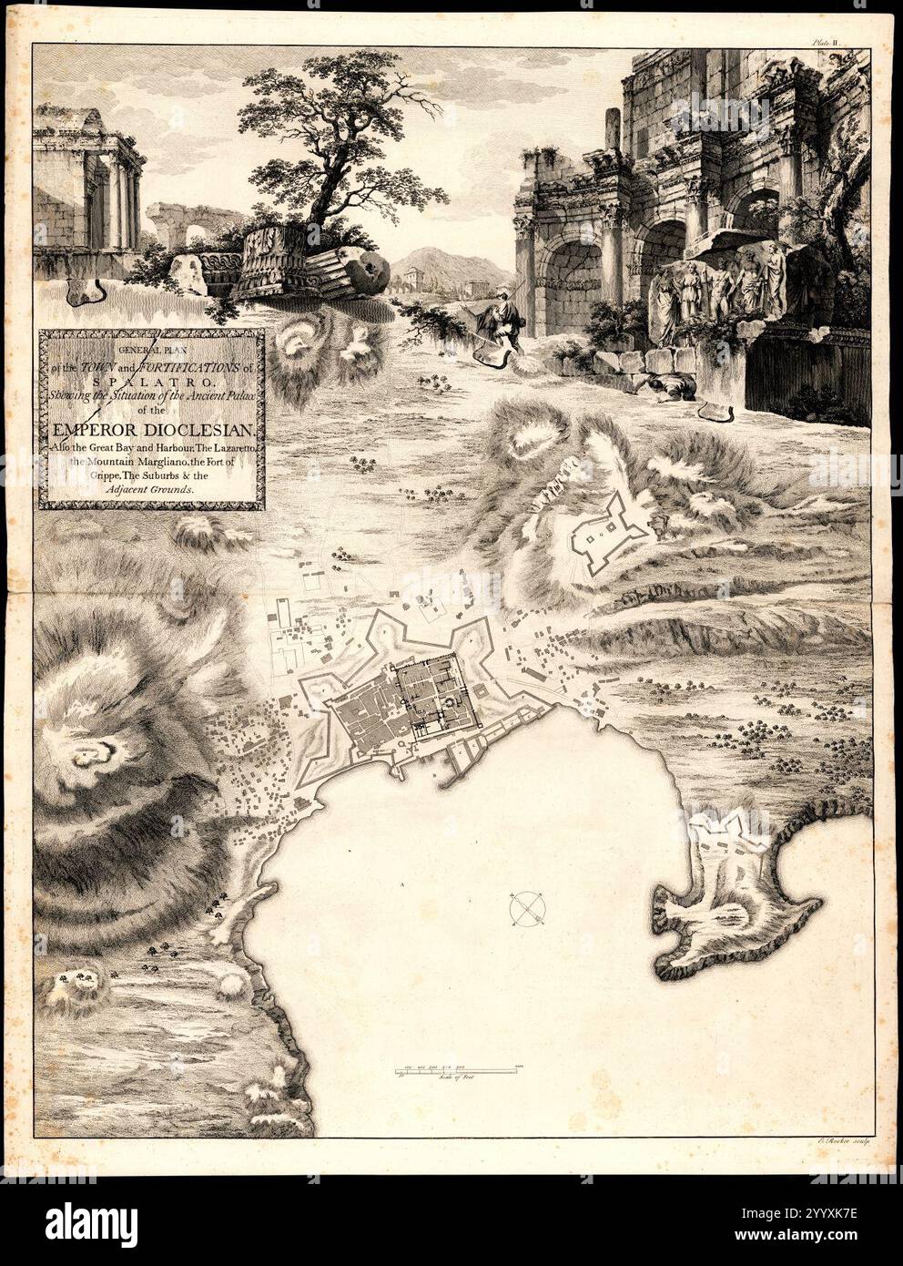 Edward Rooker Edward Rooker, General plan of the town and fortifications of Spalatro ...