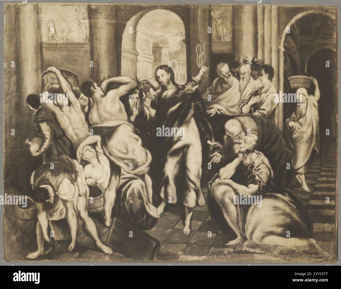 El Greco - Christ driving the Money Changers from the Temple Stock ...