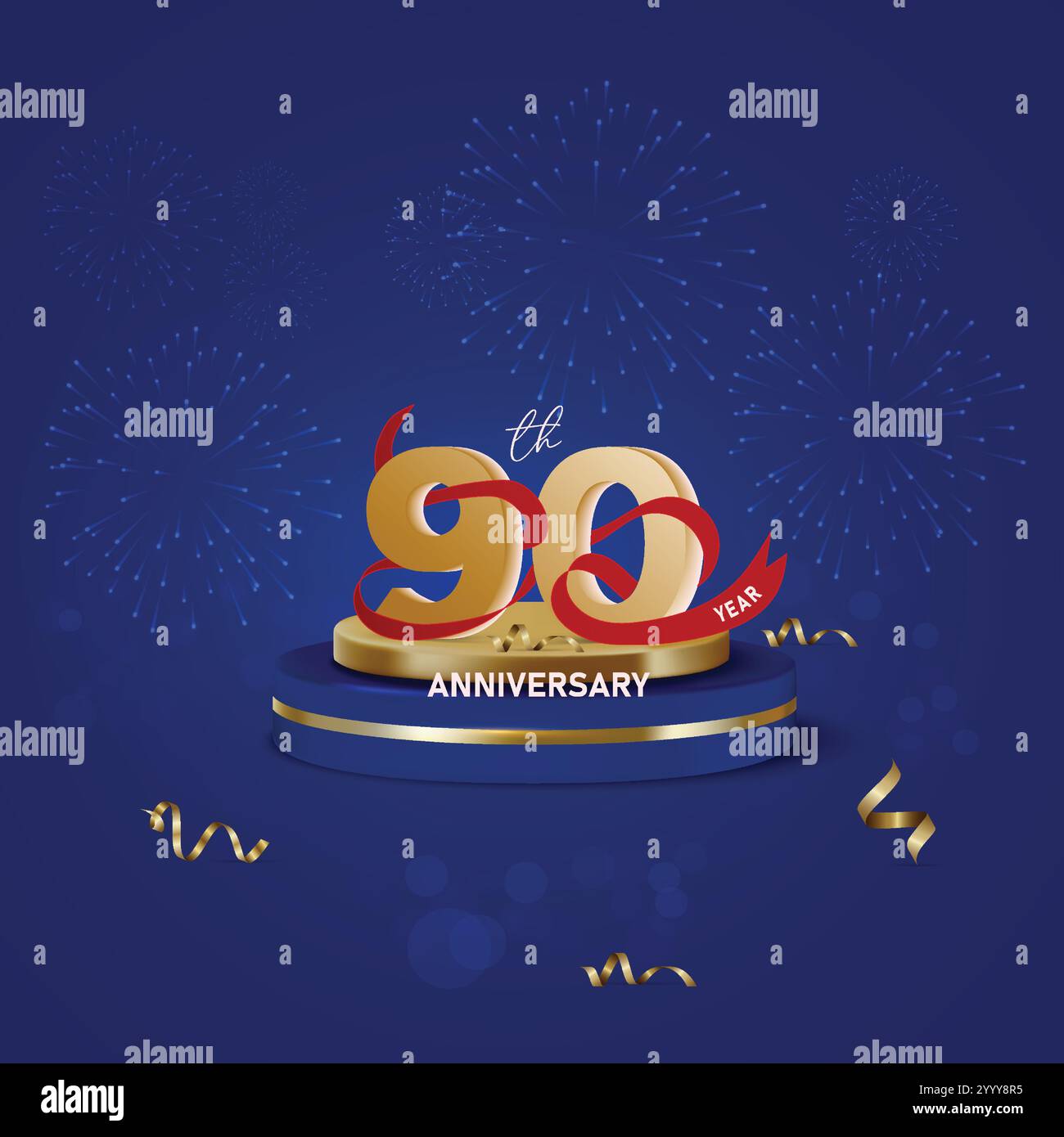 Elegant 90th anniversary design gold Stock Vector Image & Art - Alamy