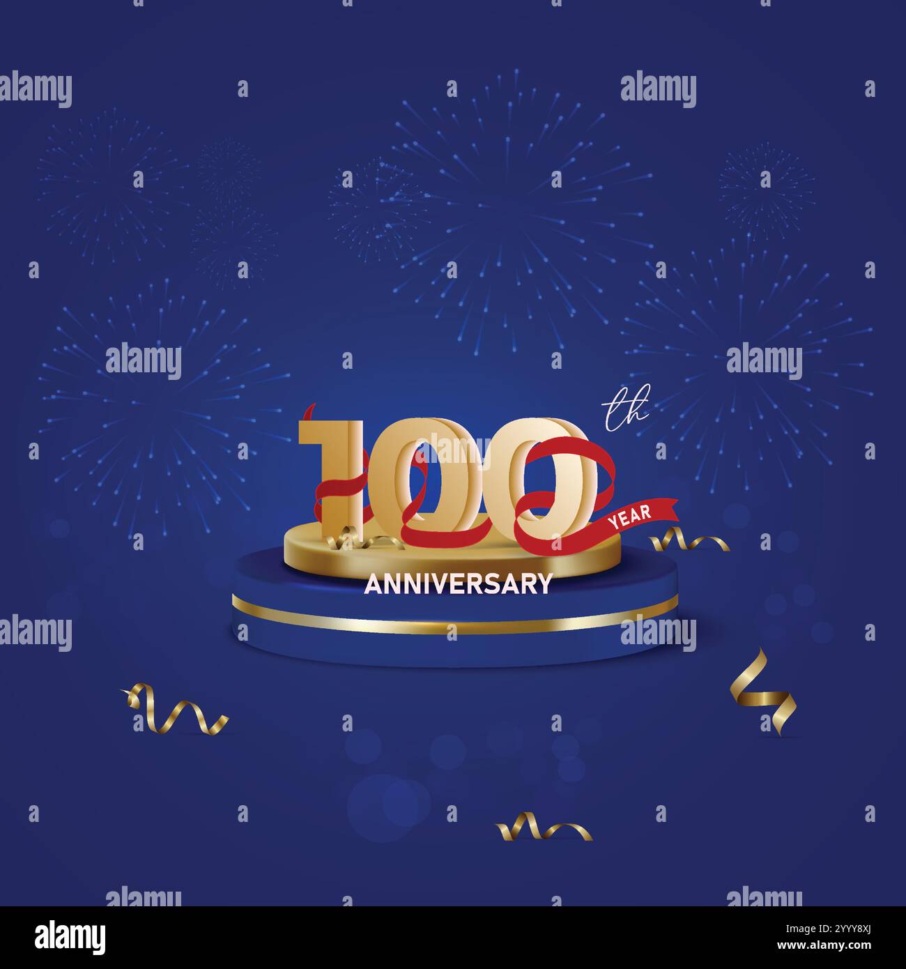 Elegant 100th anniversary design gold Stock Vector Image & Art - Alamy