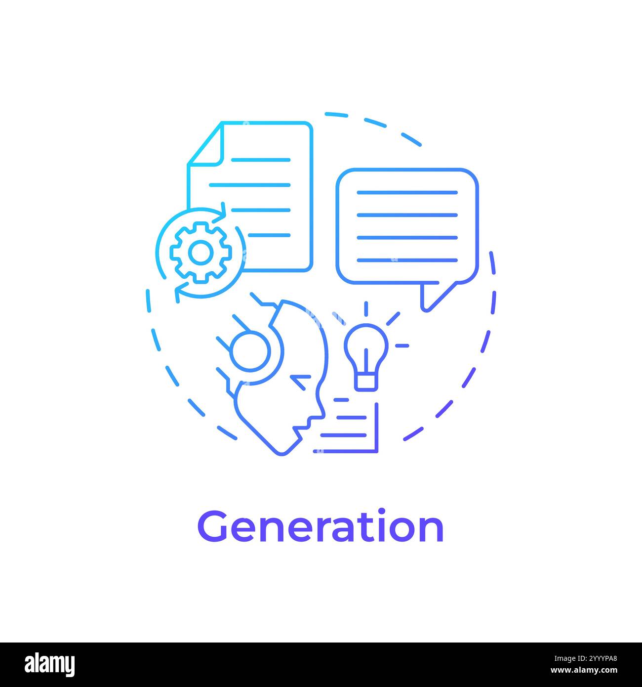 Generation blue gradient concept icon Stock Vector Image & Art - Alamy