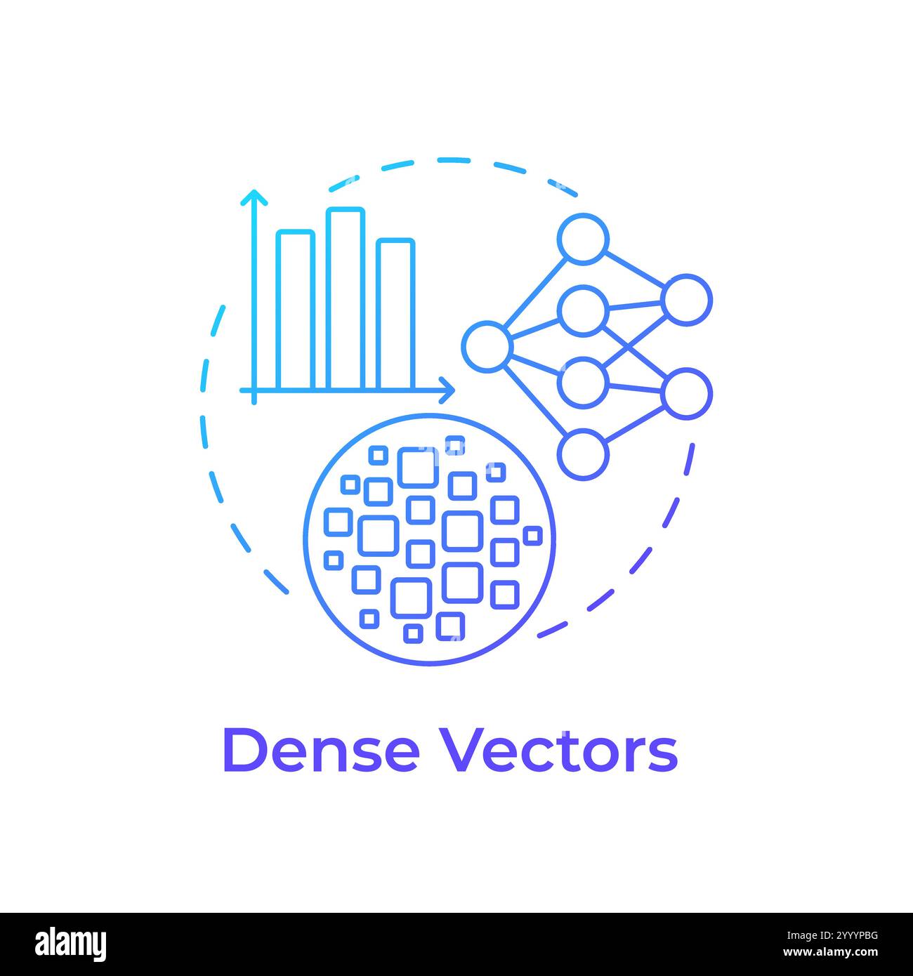 Dense vectors blue gradient concept icon Stock Vector Image & Art - Alamy
