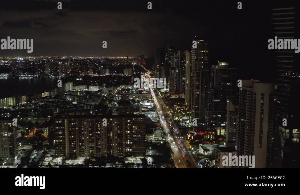 Night Drone Aerials City Lights 4k Stock Video Footage Alamy