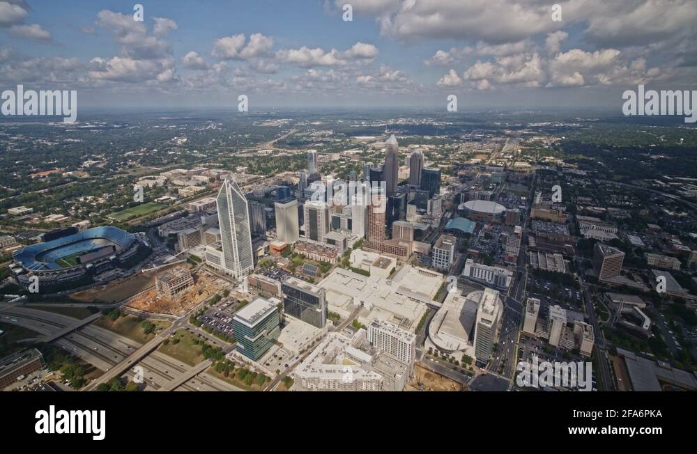 Charlotte Suburbs Stock Videos Footage HD And 4K Video Clips Alamy   North Carolina Charlotte Aerial V16 Birdseye View Of City Suburbs Flying 2fa6pka 