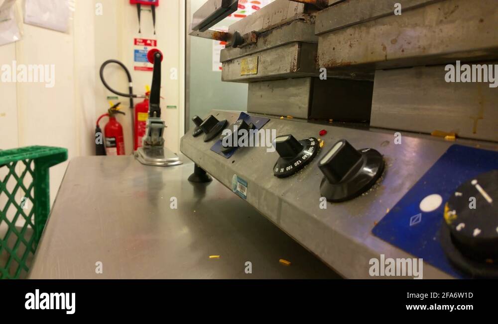 Restaurant kitchen fire extinguisher Stock Videos & Footage HD and 4K