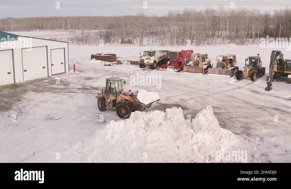 Snow removal dump truck front end loader Stock Videos & Footage HD