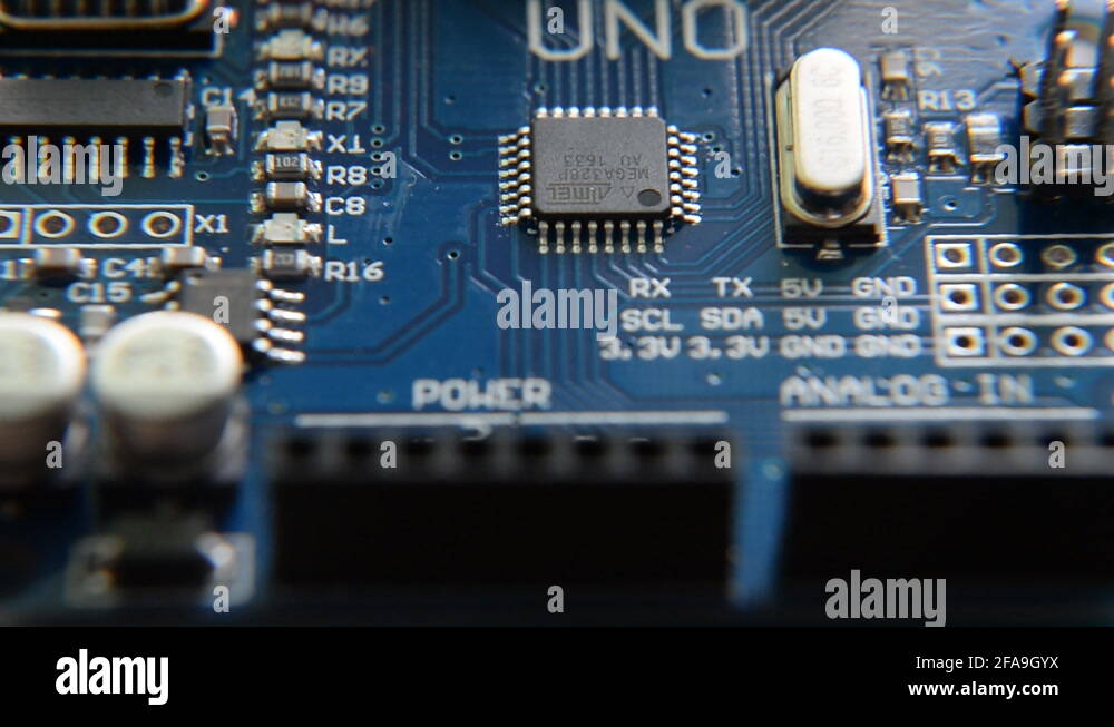 Arduino Uno Board Microcontrolle Stock Video Footage Alamy