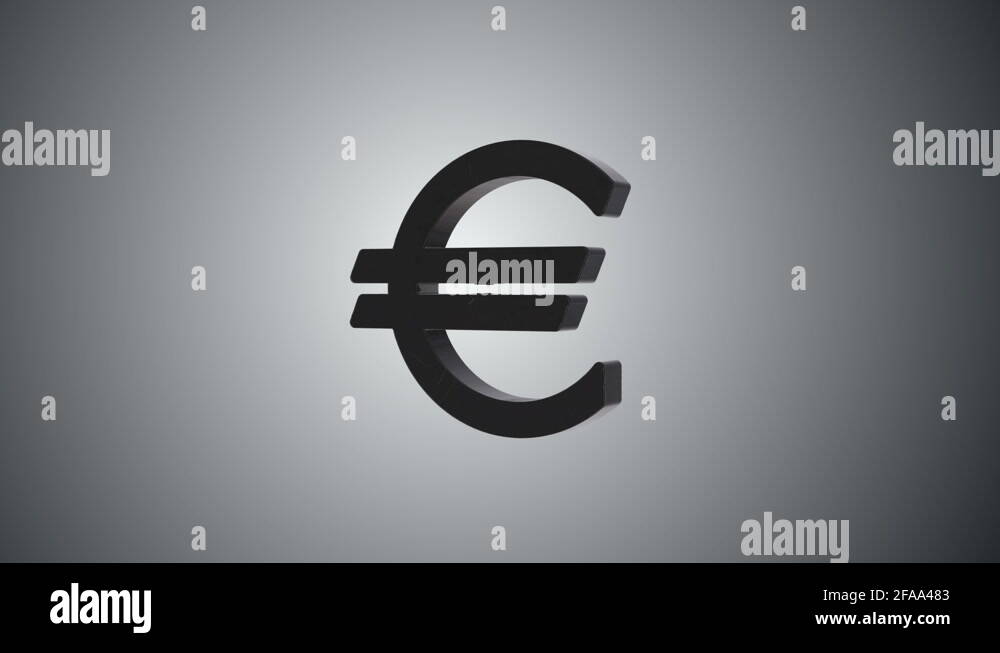 Fractured Euro sign 3d Stock Video Footage Alamy