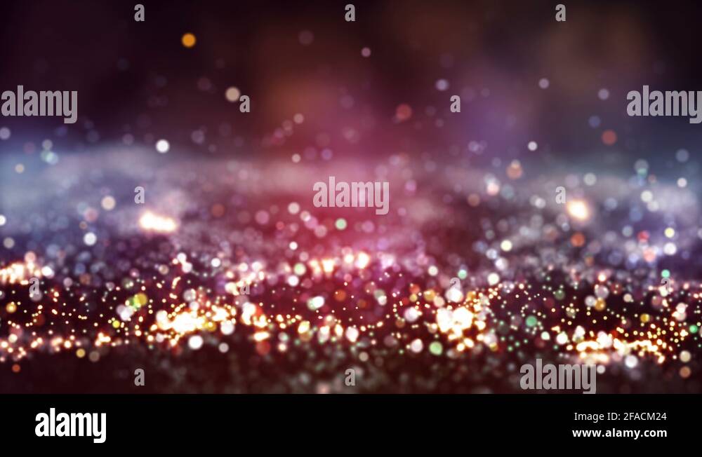 4K Abstract motion background animation shining particles dust wave ...