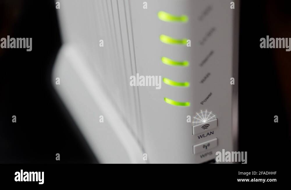Correctly connected modem. Animation of the router's correct work