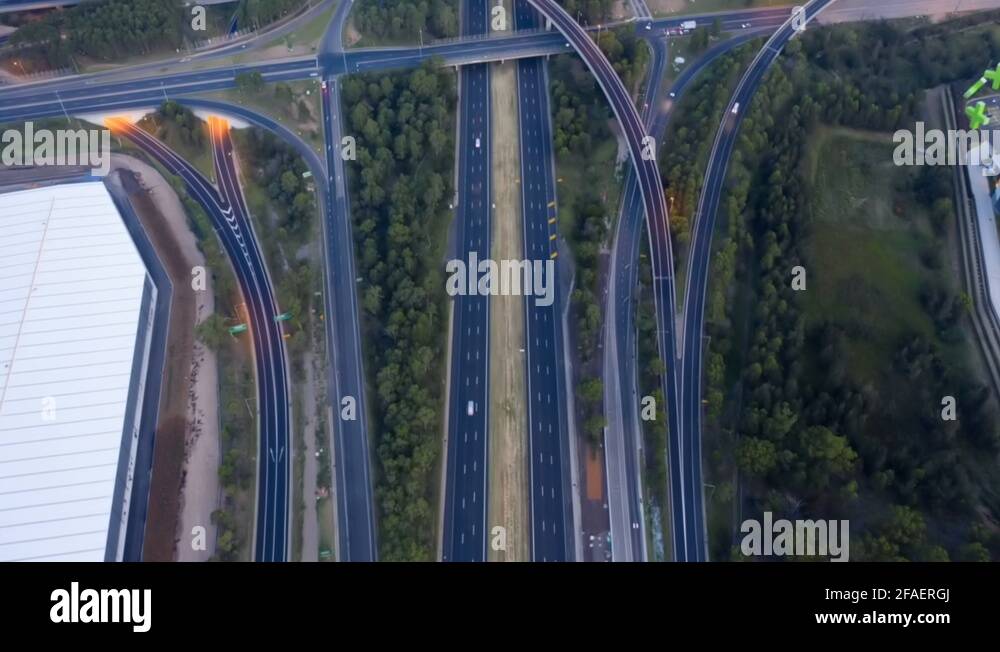 Multiple Lane Ramp Arcs and bends of multi-lane ramps and interchanges between M4 and M7 ...