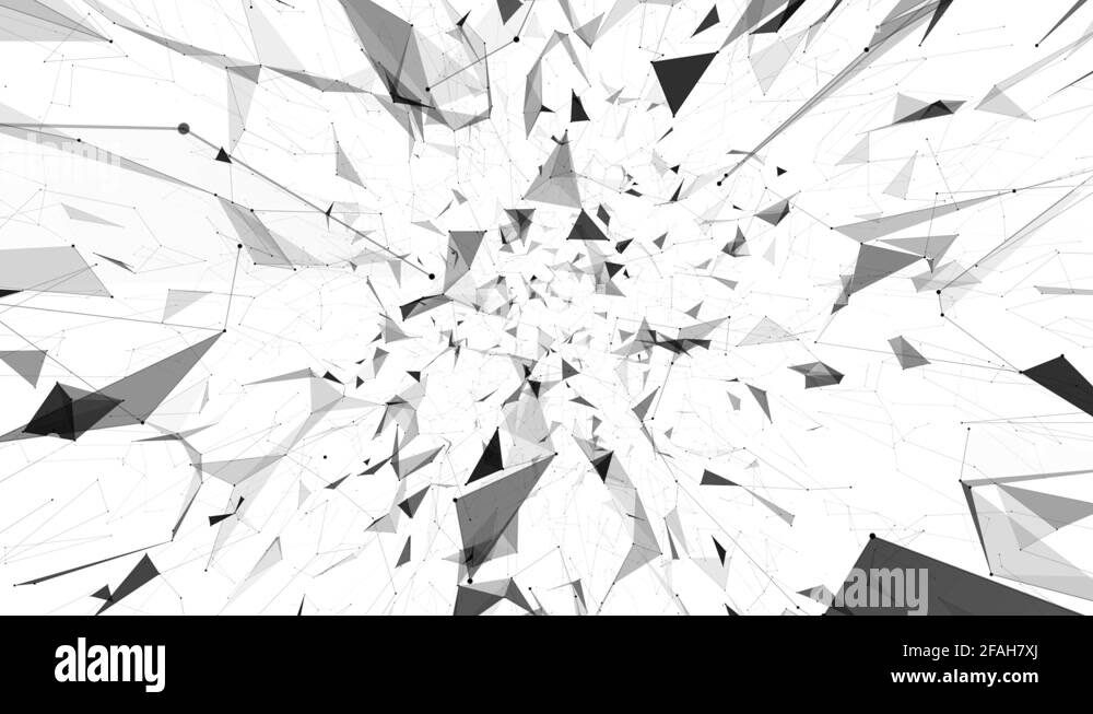 Black and white background.Animated computer background Stock Video