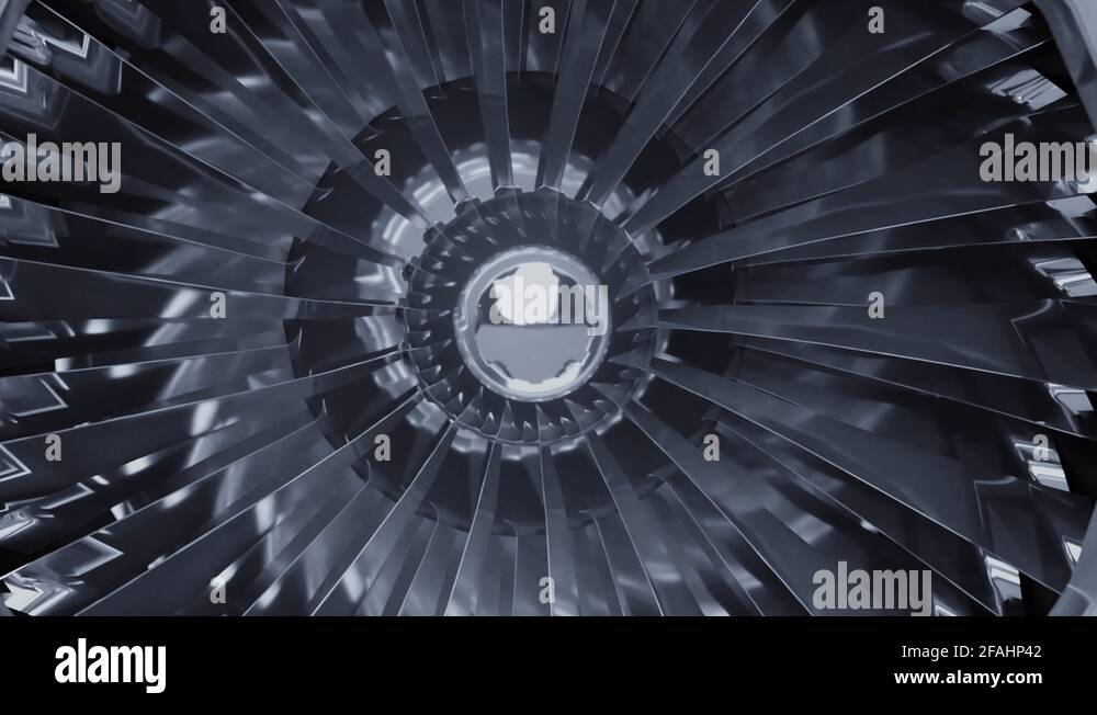 Animation of rotating jet engine with turbine Stock Video Footage Alamy