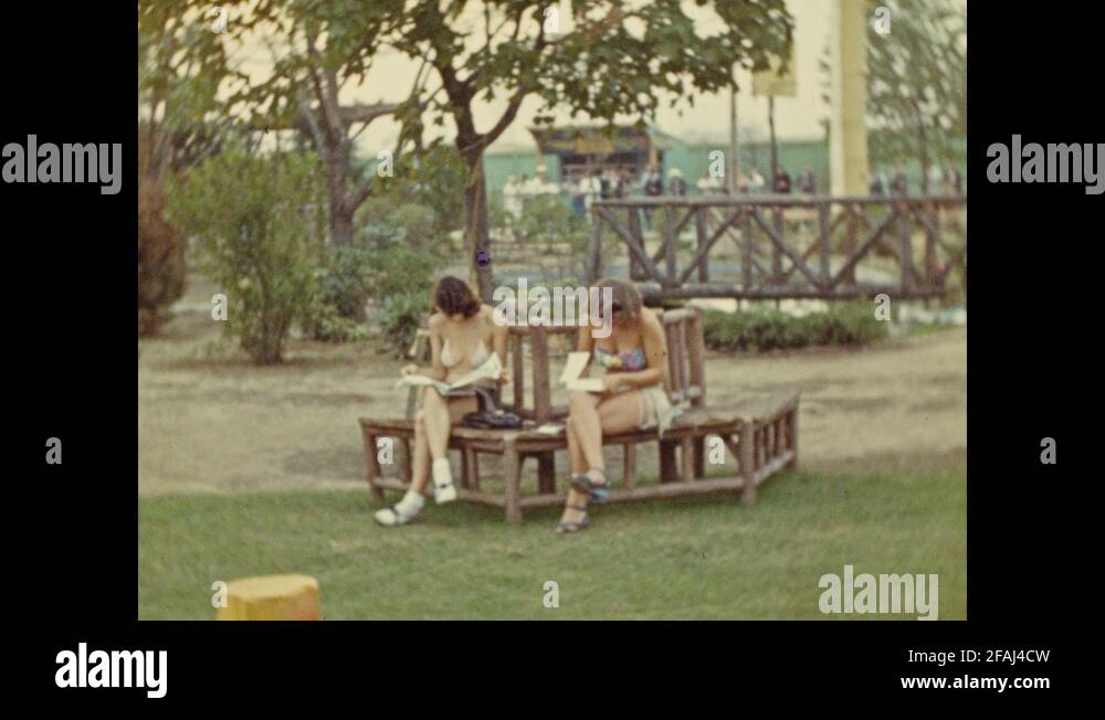 1930s Scantily clad women on display at the NTG Sun Worshipers Colony