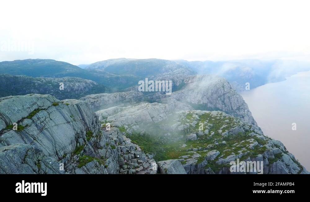 Preikestolen In Norway Aerial Drone Shot 1.mp4 Stock Video Footage - Alamy