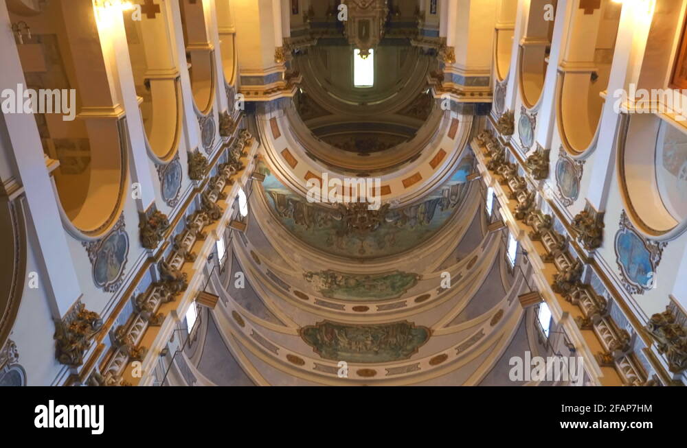 Inside the ancient church is icons, Saints statues, pictures and art ...